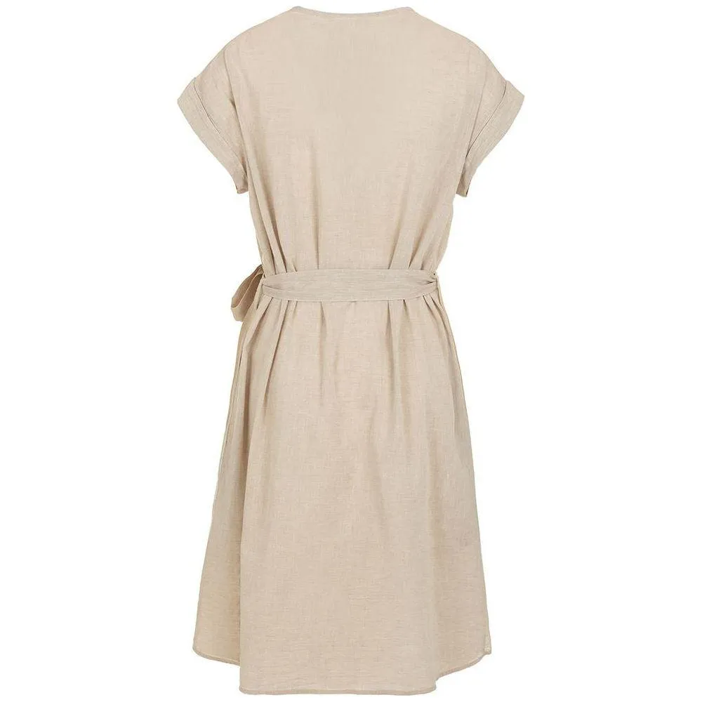 Fred Mello Beige Cotton Women Dress