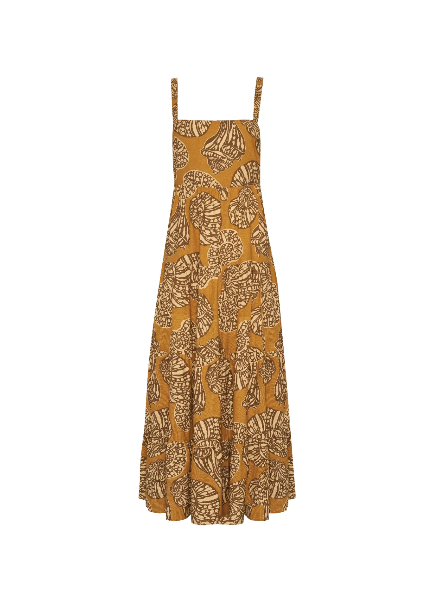 Girl and the Sun - Strappy Lolita Midi Dress - Seachange Print