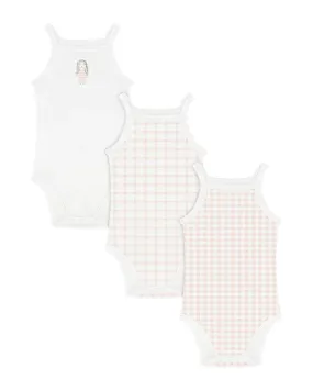 Girls Gingham Sleeveless Undershirts