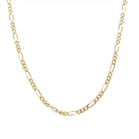 Golden Light Figaro Link Chain Necklace