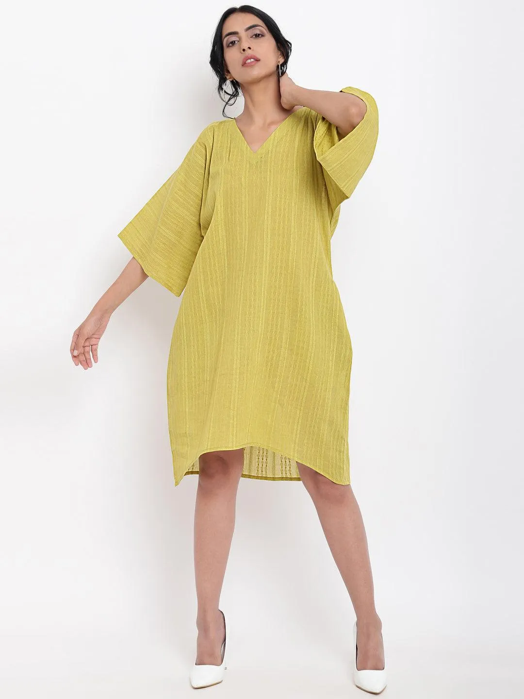 Green Cotton Kaftan