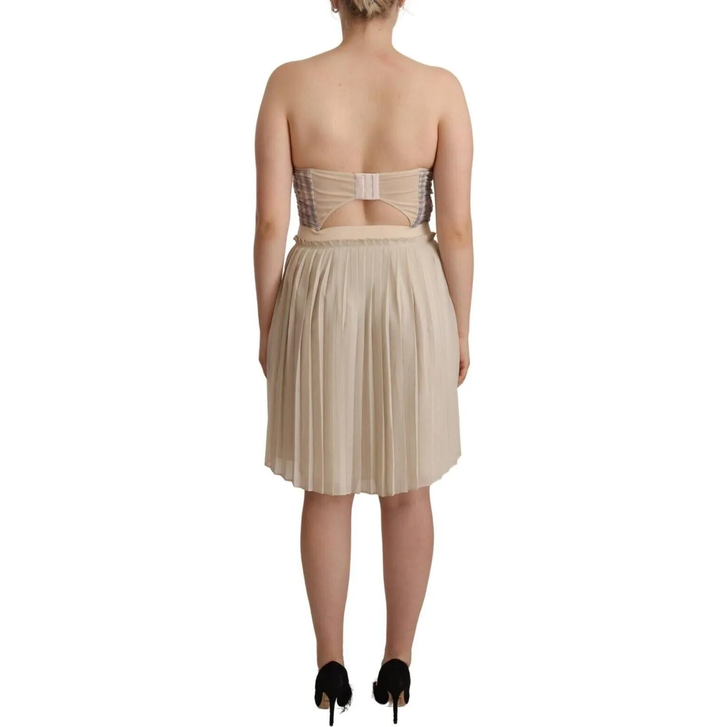 Guess Chic Beige Strapless A-Line Dress