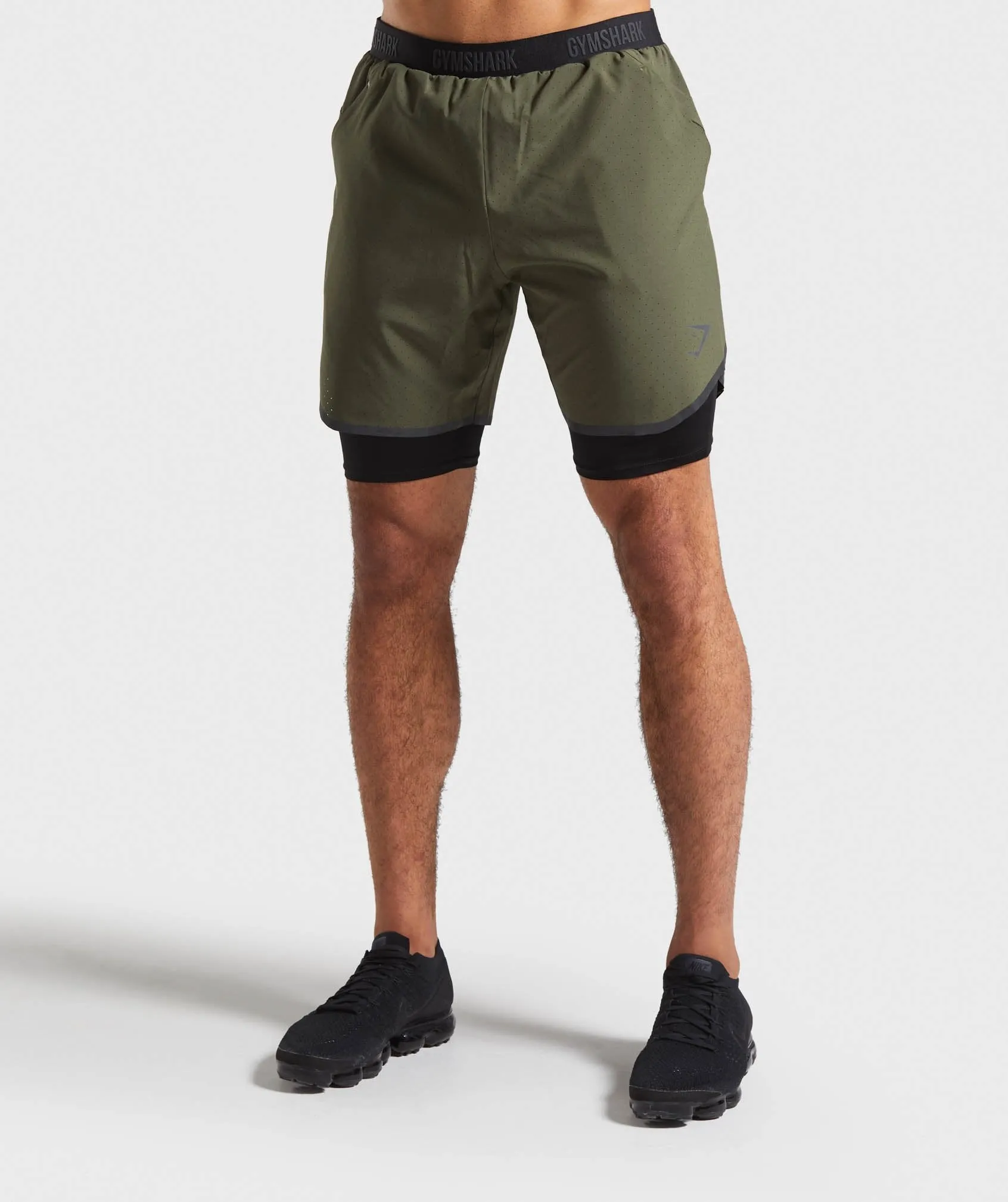 Gymshark 2 in 1 Tech Shorts - Green