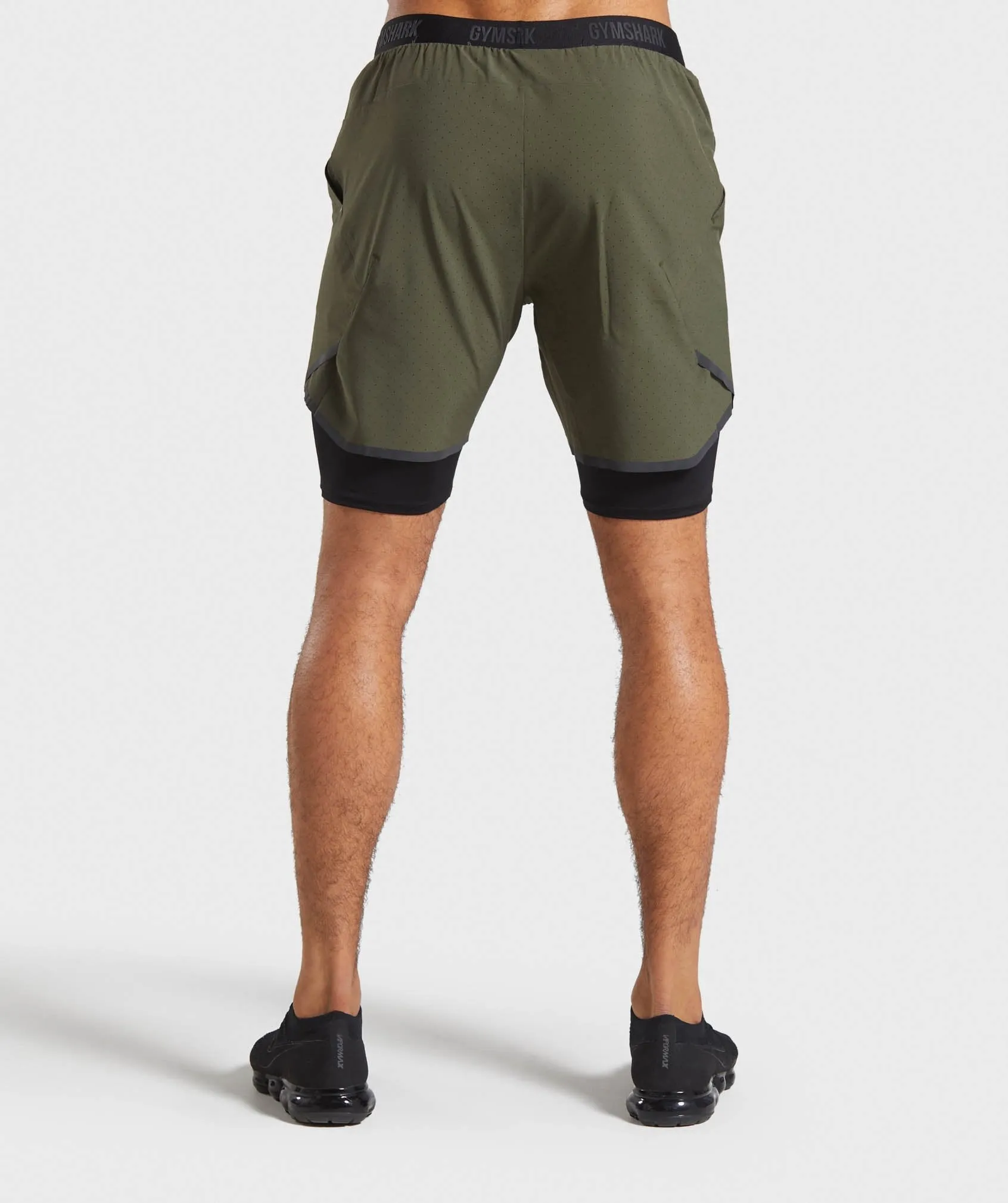 Gymshark 2 in 1 Tech Shorts - Green