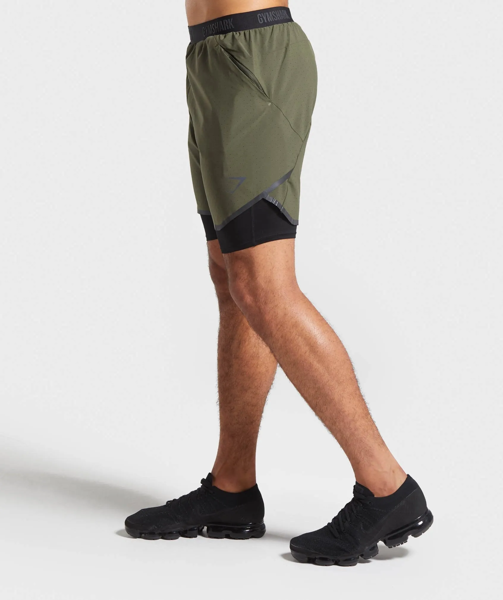 Gymshark 2 in 1 Tech Shorts - Green