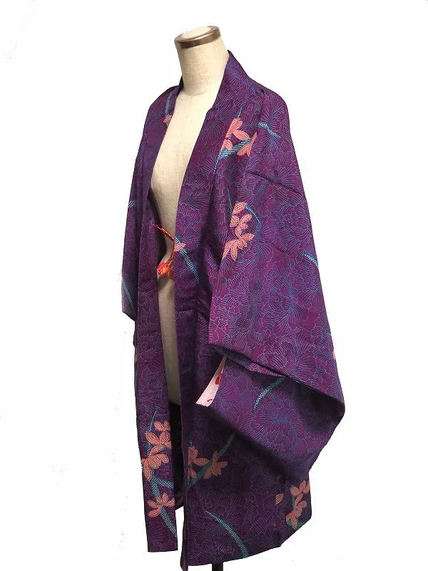 ha0025 haori - haorijJacket -   Japanese vintage jacket silk