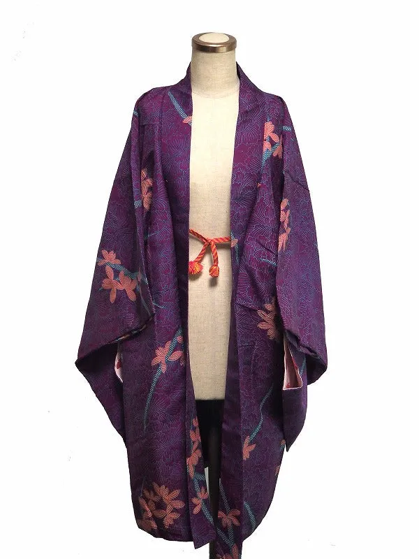 ha0025 haori - haorijJacket -   Japanese vintage jacket silk