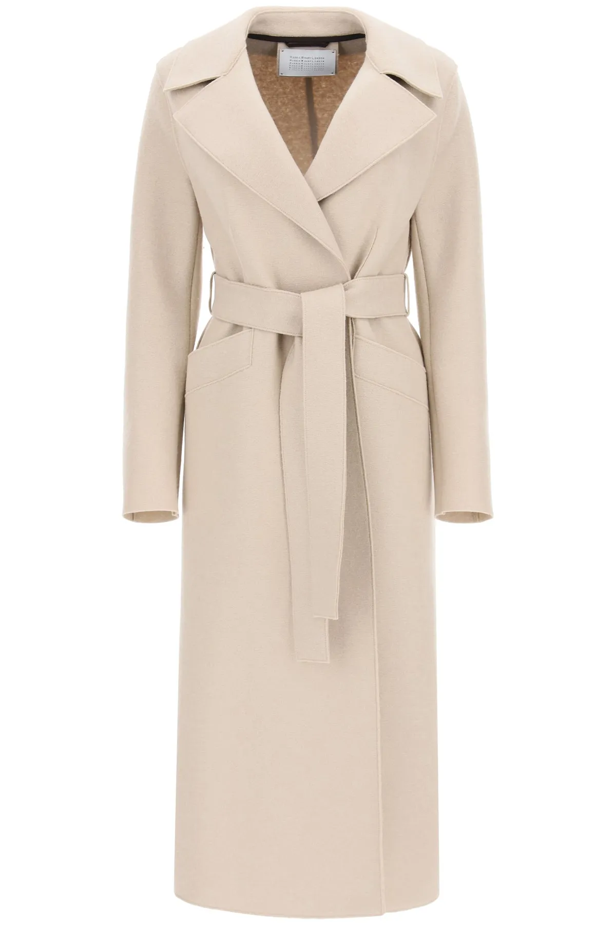 Harris Wharf London long coat in pressed wool