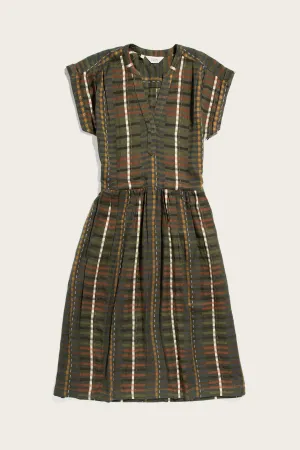 Ira Dress / Olive Stripe