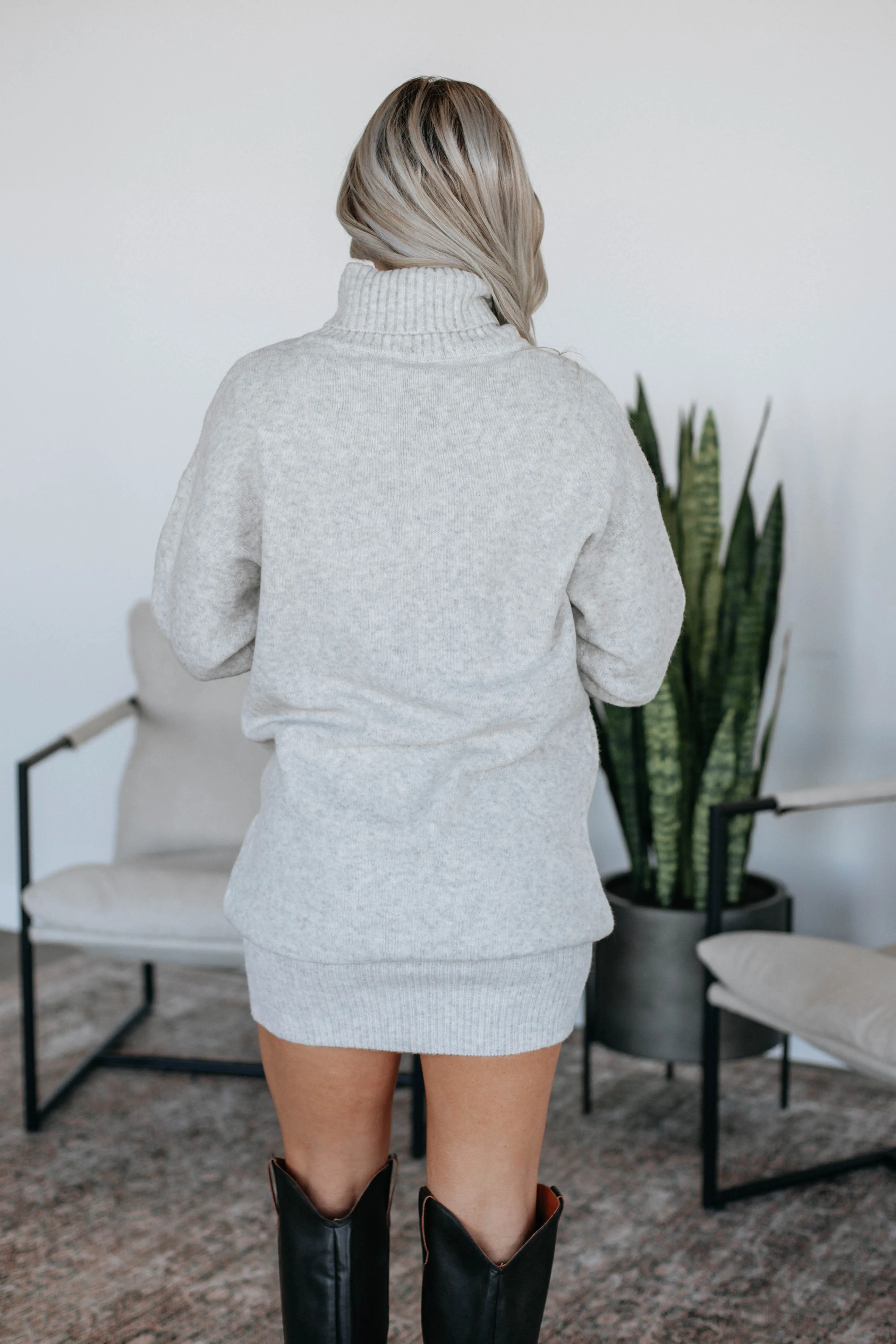 Kambria Sweater Dress - Heather Grey