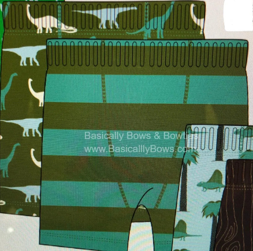 KicKee Pants Moss Sauropods & Paleontology Fauna Stripe Boxer Briefs Set