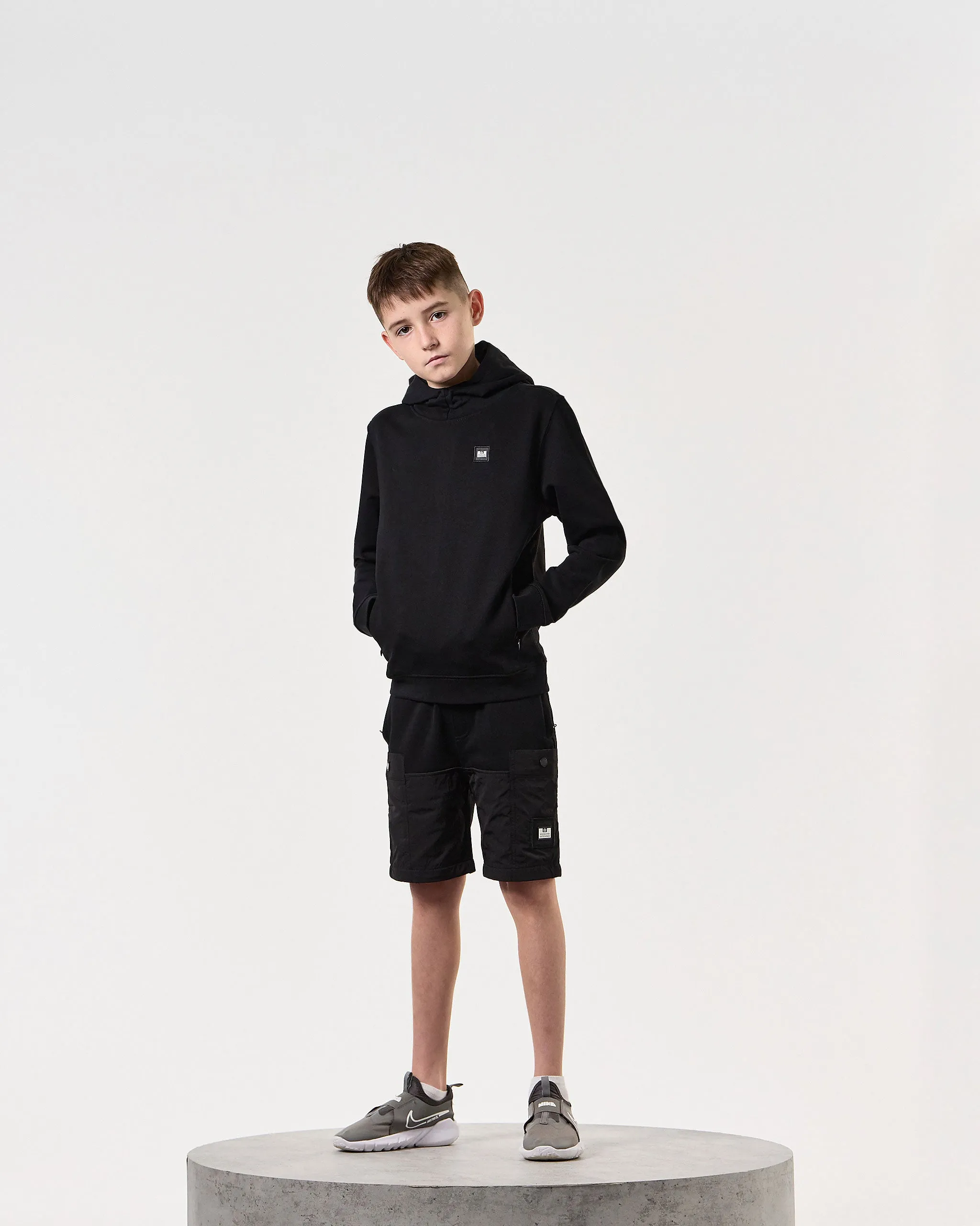 Kids Ribbe Hoodie Black