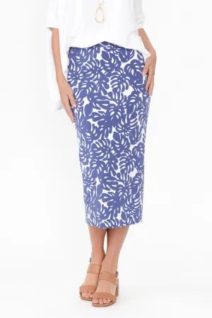 Lilac Leaf Bamboo Maxi Tube Skirt