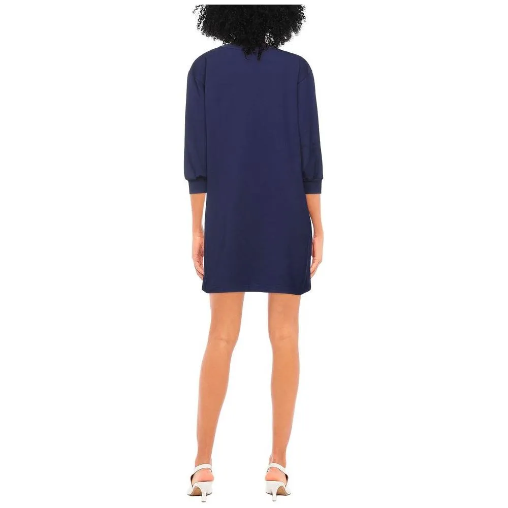 Love Moschino Blue Cotton Women Dress