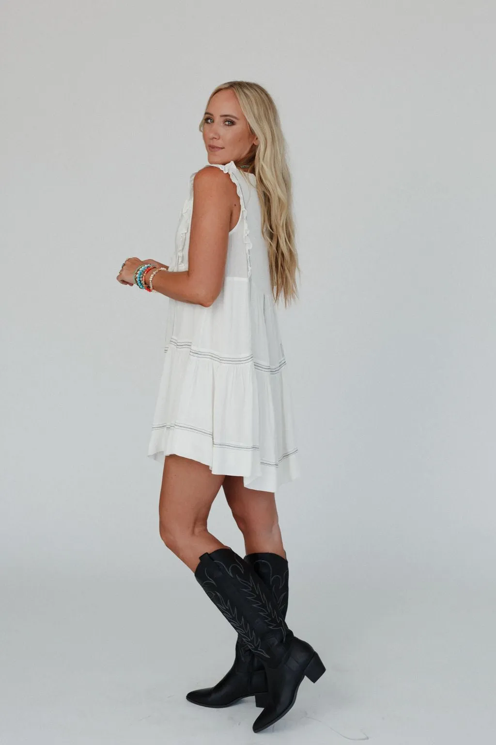 Lovely Dream Tiered Dress - White