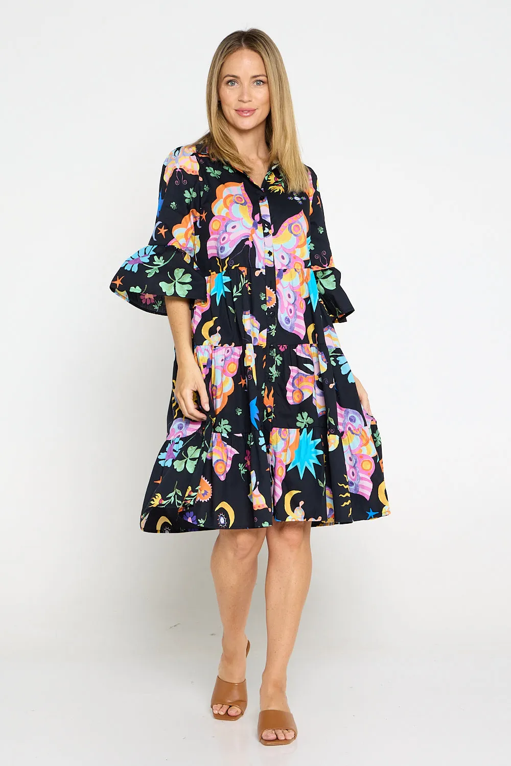 Lucie Cotton Dress - Butterfly Dream