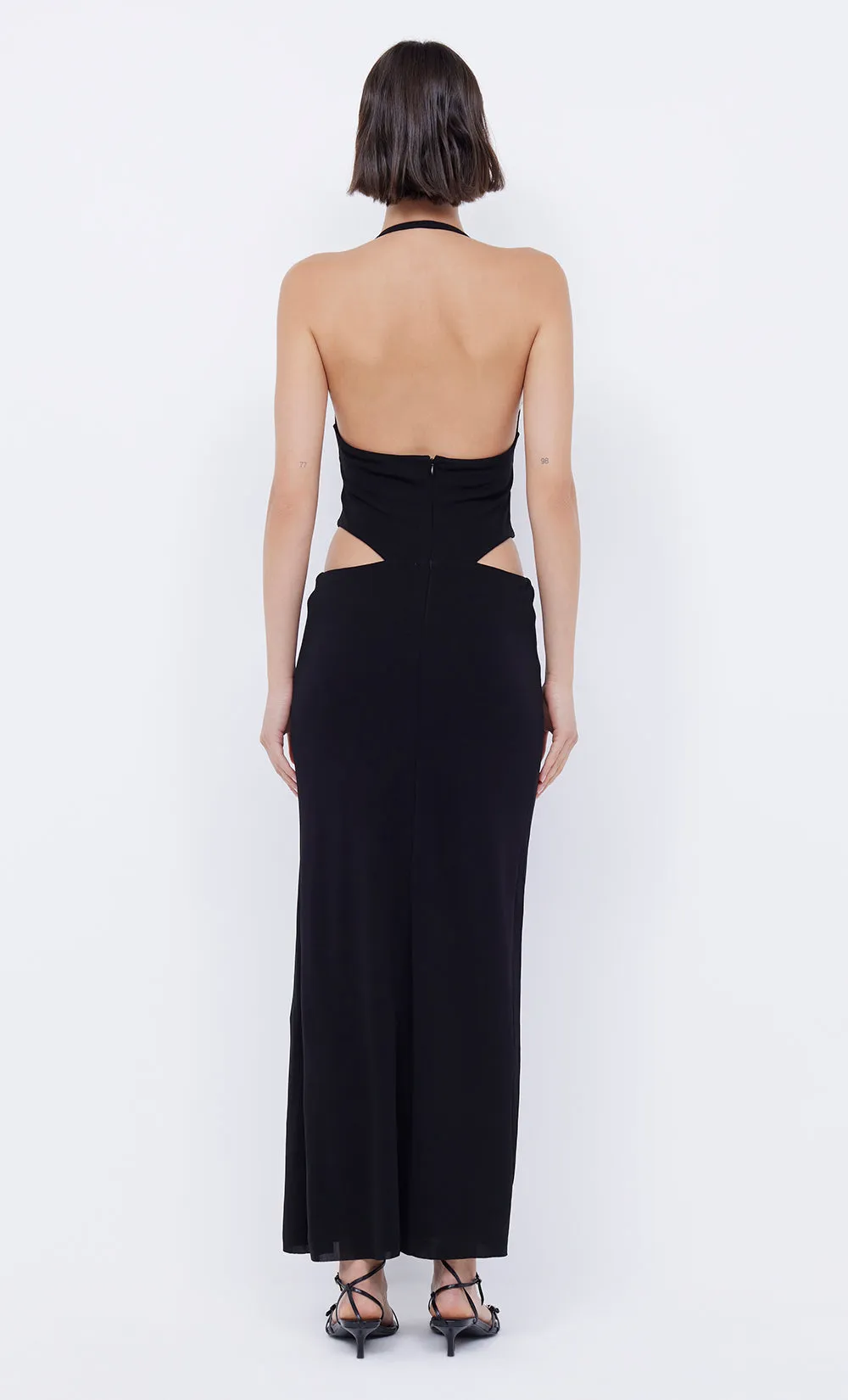 MALENA CLASP MAXI DRESS - BLACK