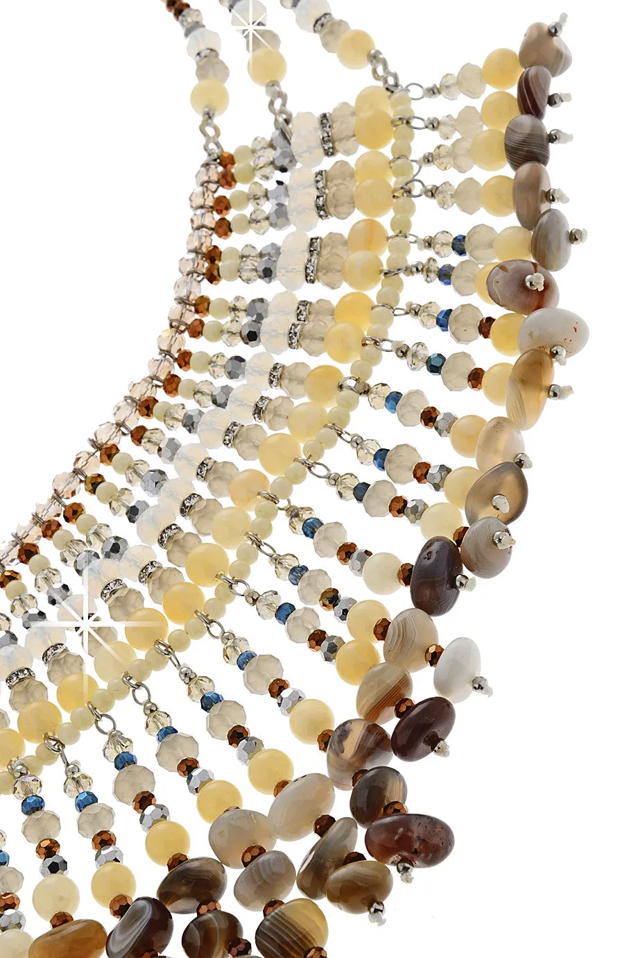 MELAMIE Long Beaded Necklace