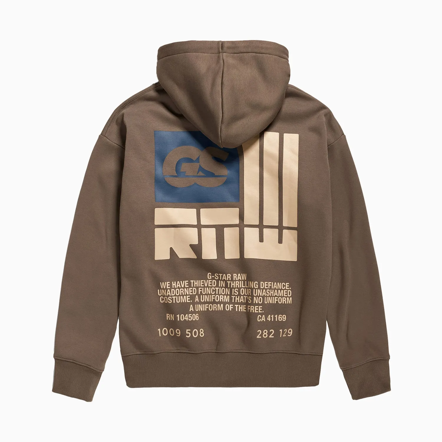 Men's GS Raw Back Graphic Loose Hoodie