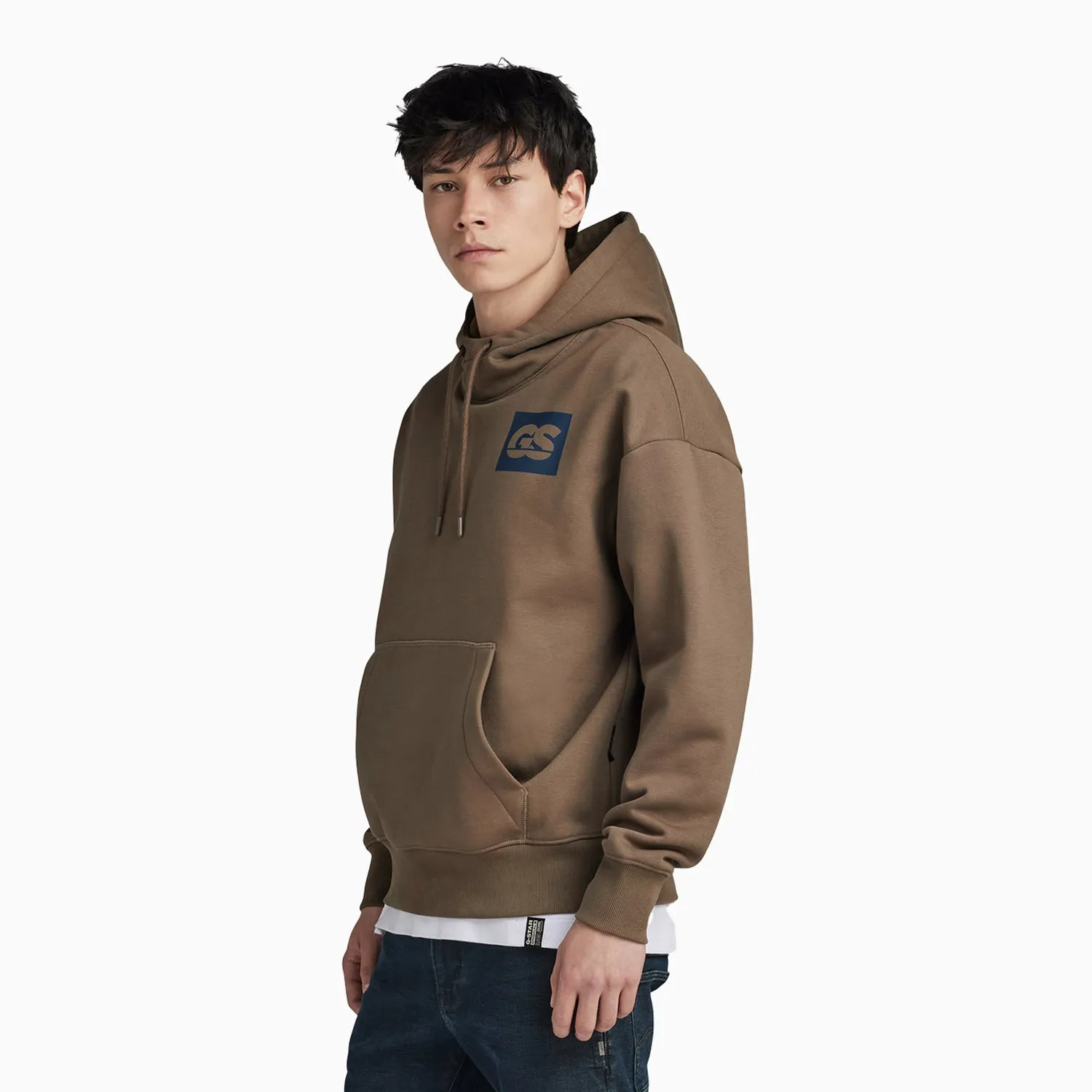 Men's GS Raw Back Graphic Loose Hoodie