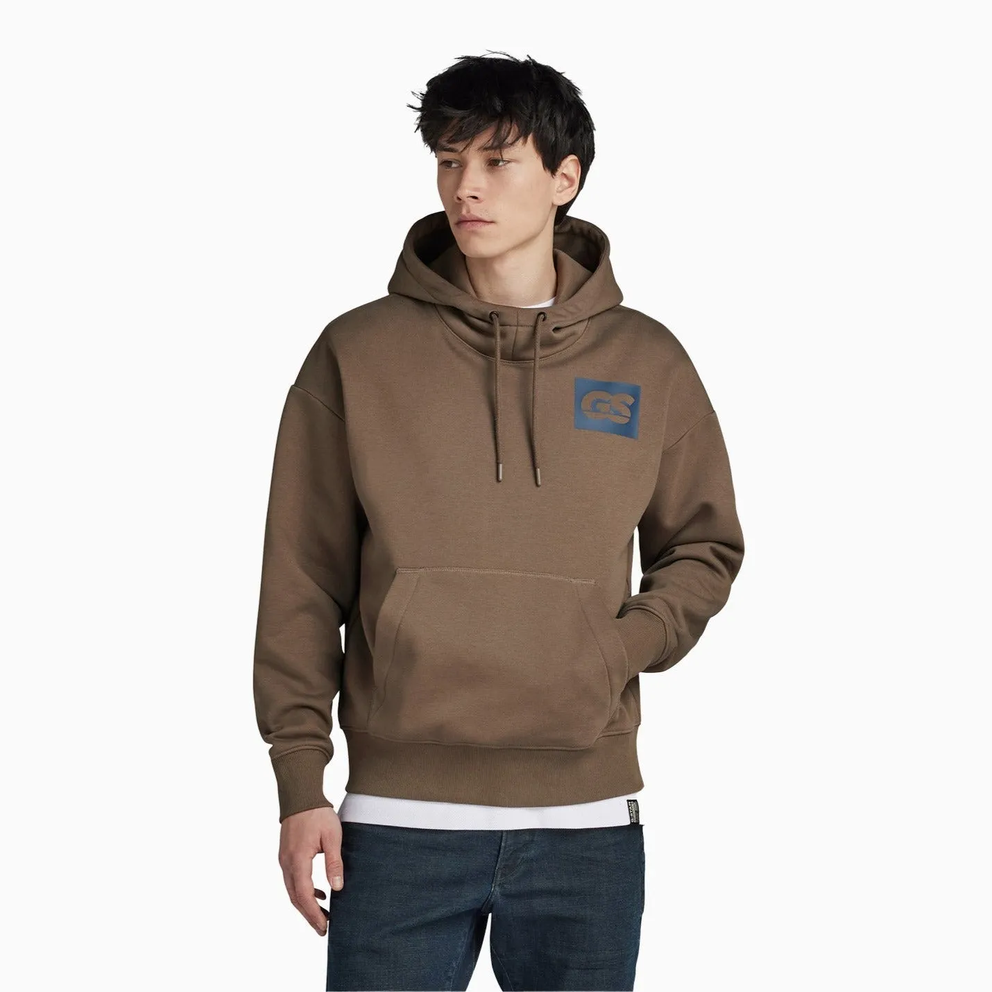 Men's GS Raw Back Graphic Loose Hoodie