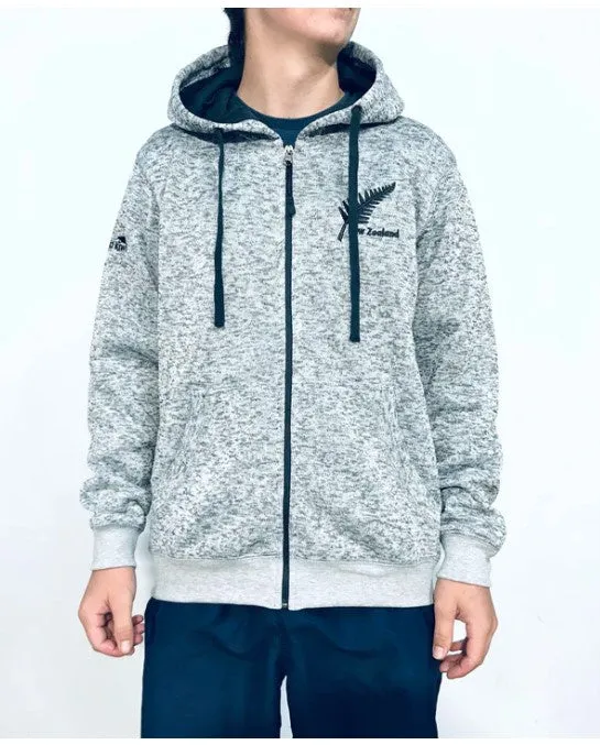 Men's Hoody, Fleece Knit, Grey Marl