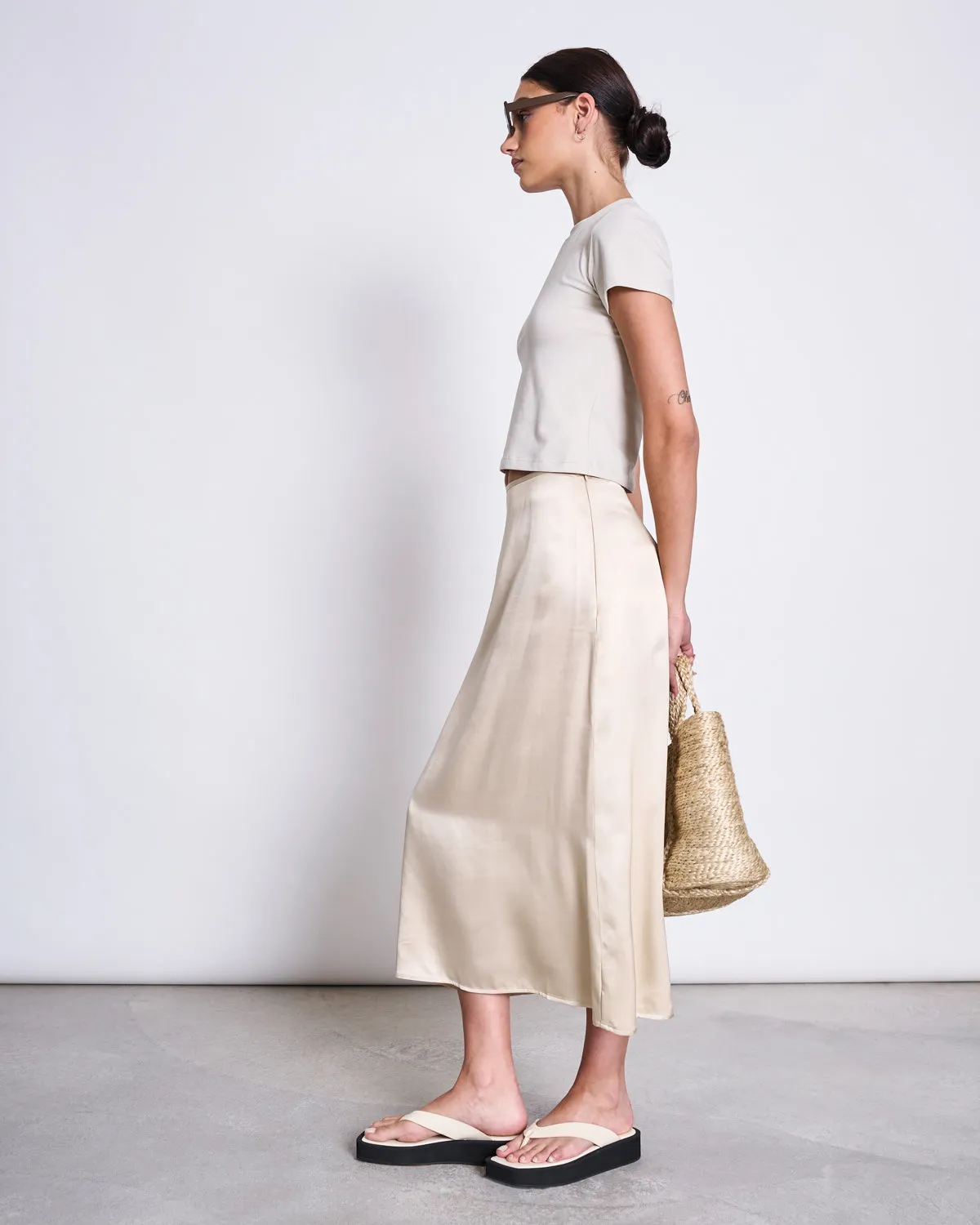 MIDI SKIRT DIRA IVORY