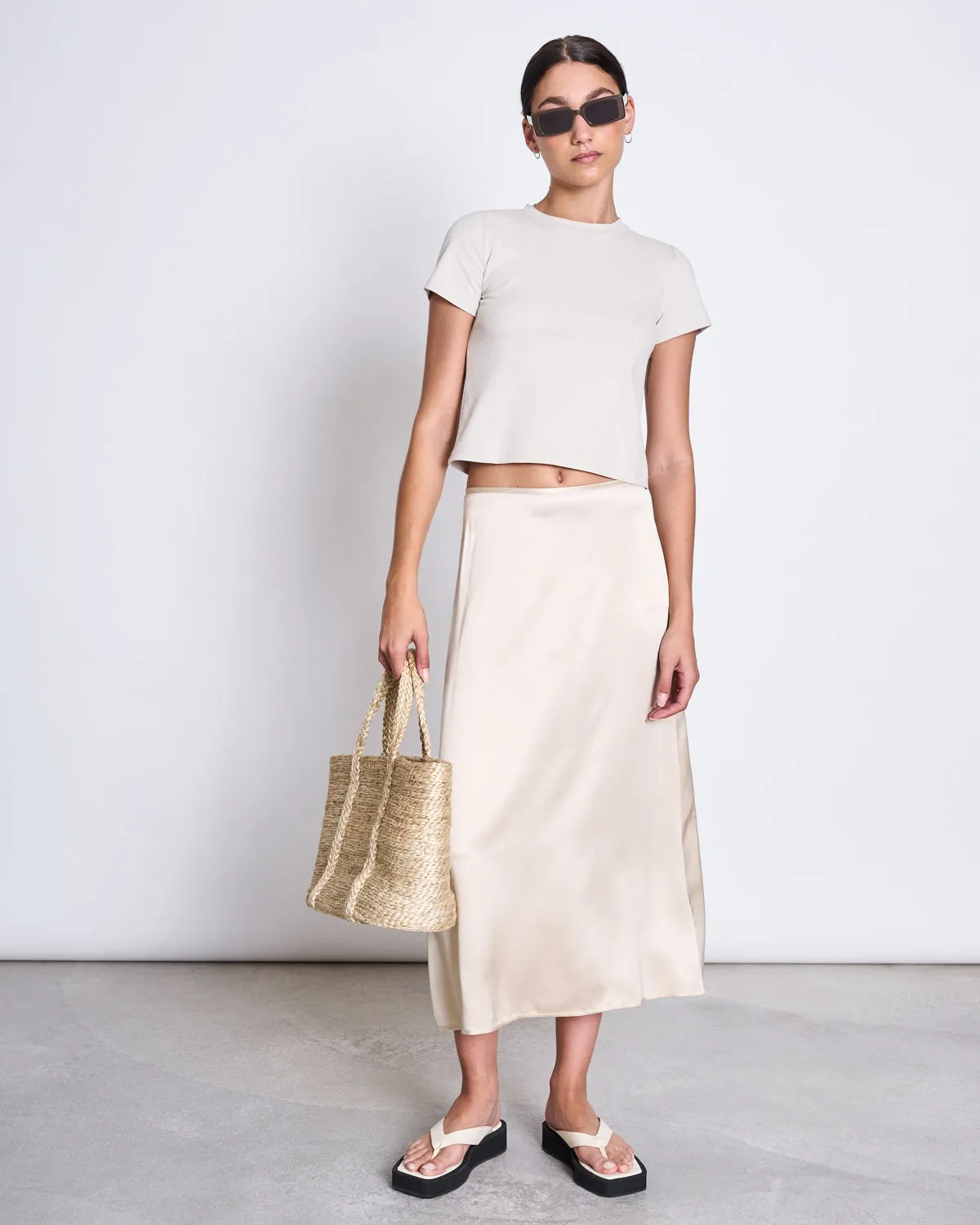 MIDI SKIRT DIRA IVORY