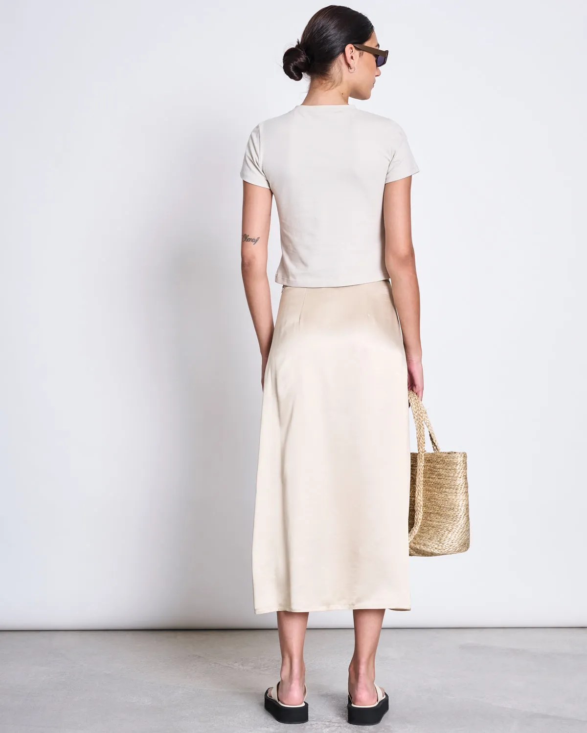 MIDI SKIRT DIRA IVORY