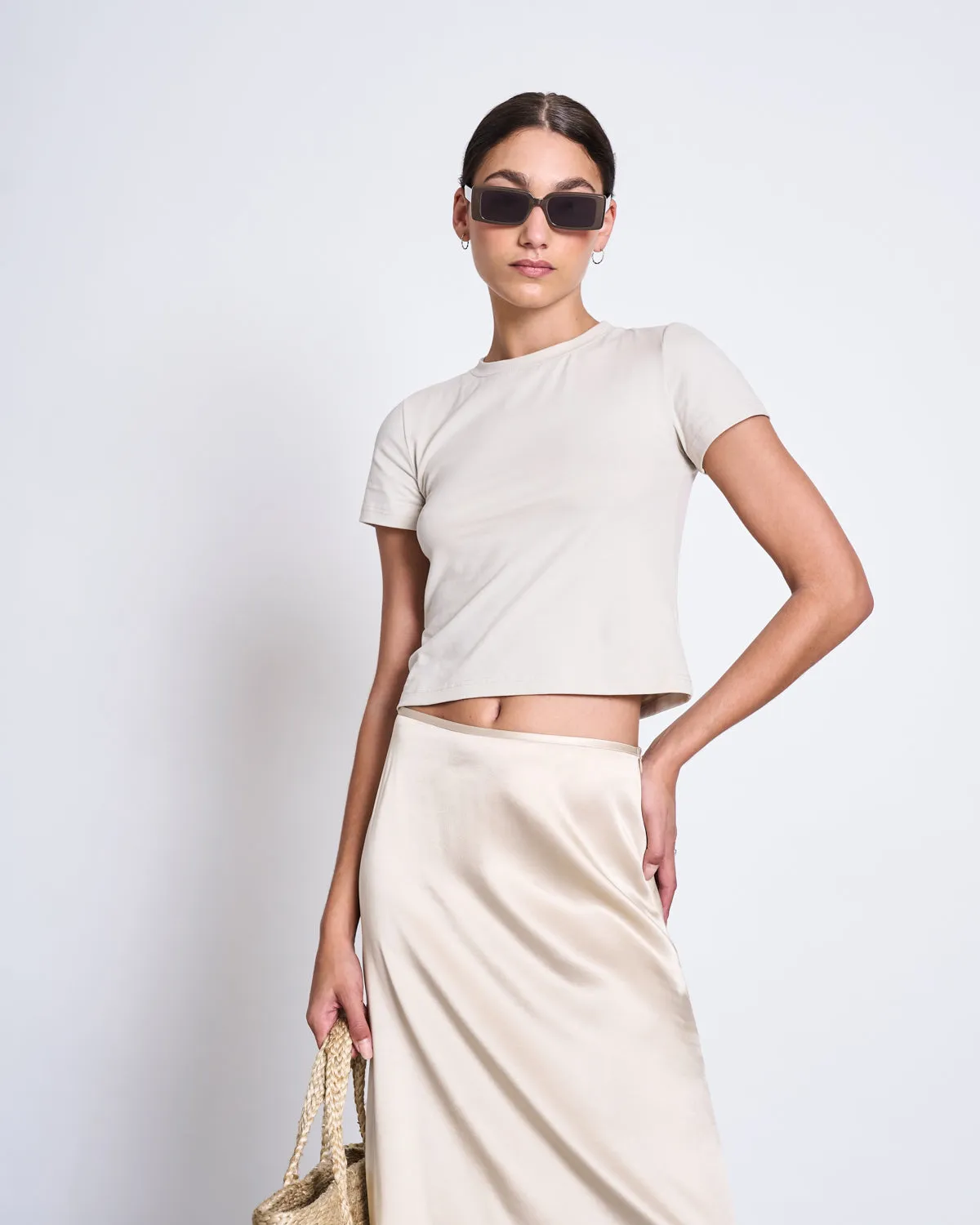 MIDI SKIRT DIRA IVORY