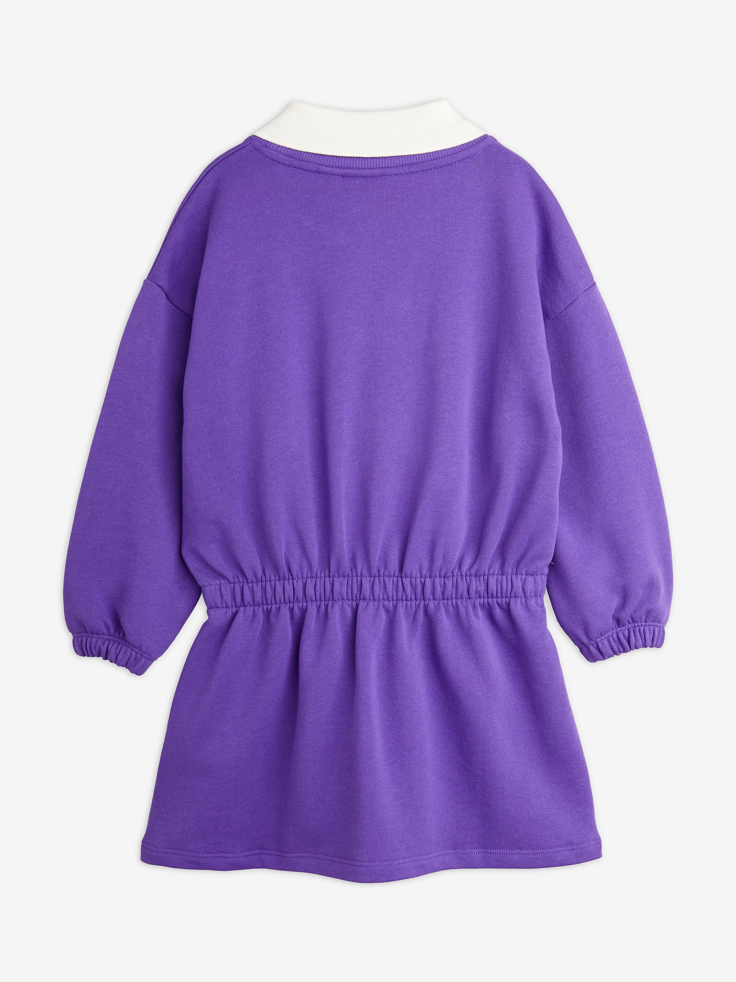 Mini Rodini Girls Society Sweater Dress in Purple