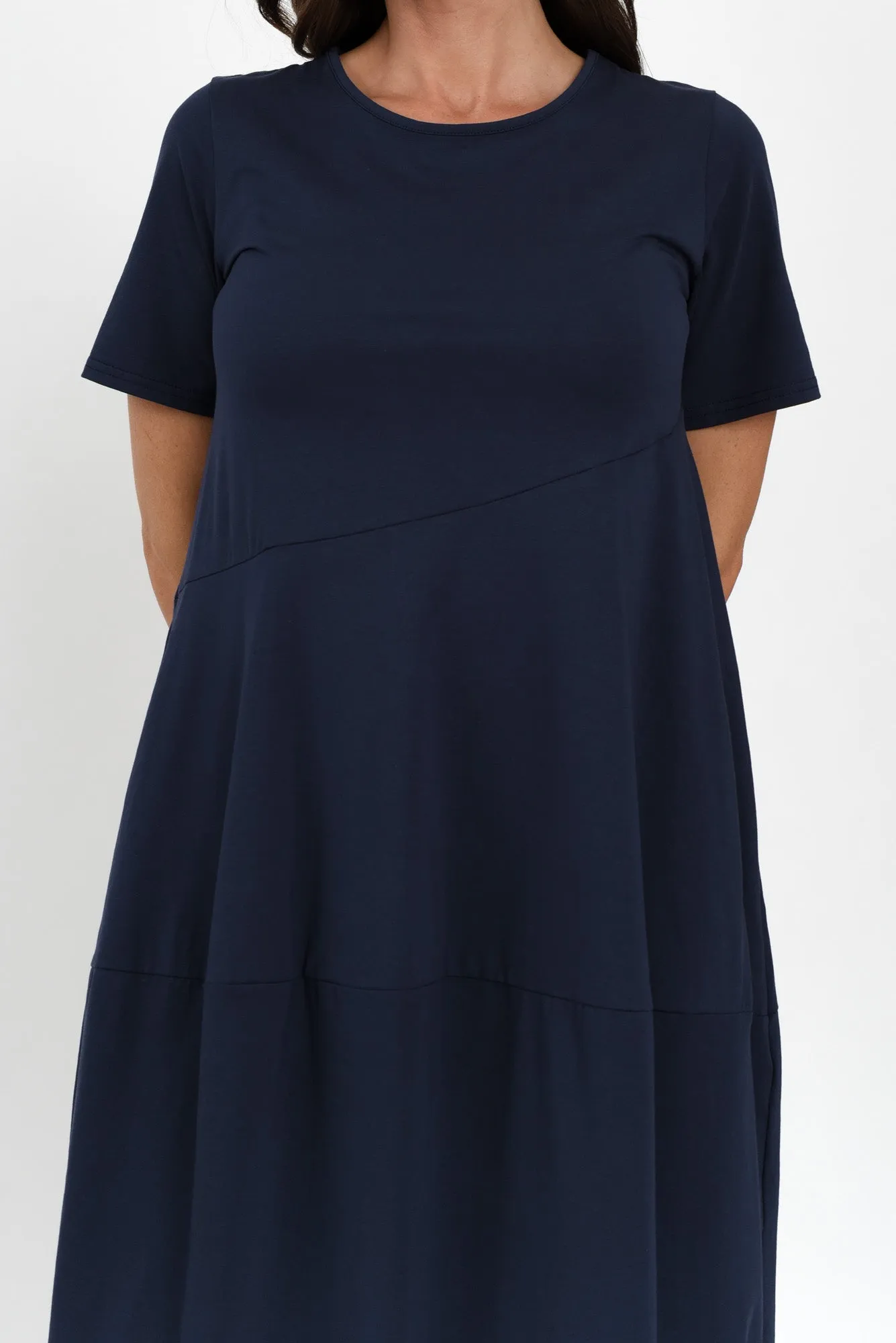 Morgan Indigo Diagonal Seam Dress