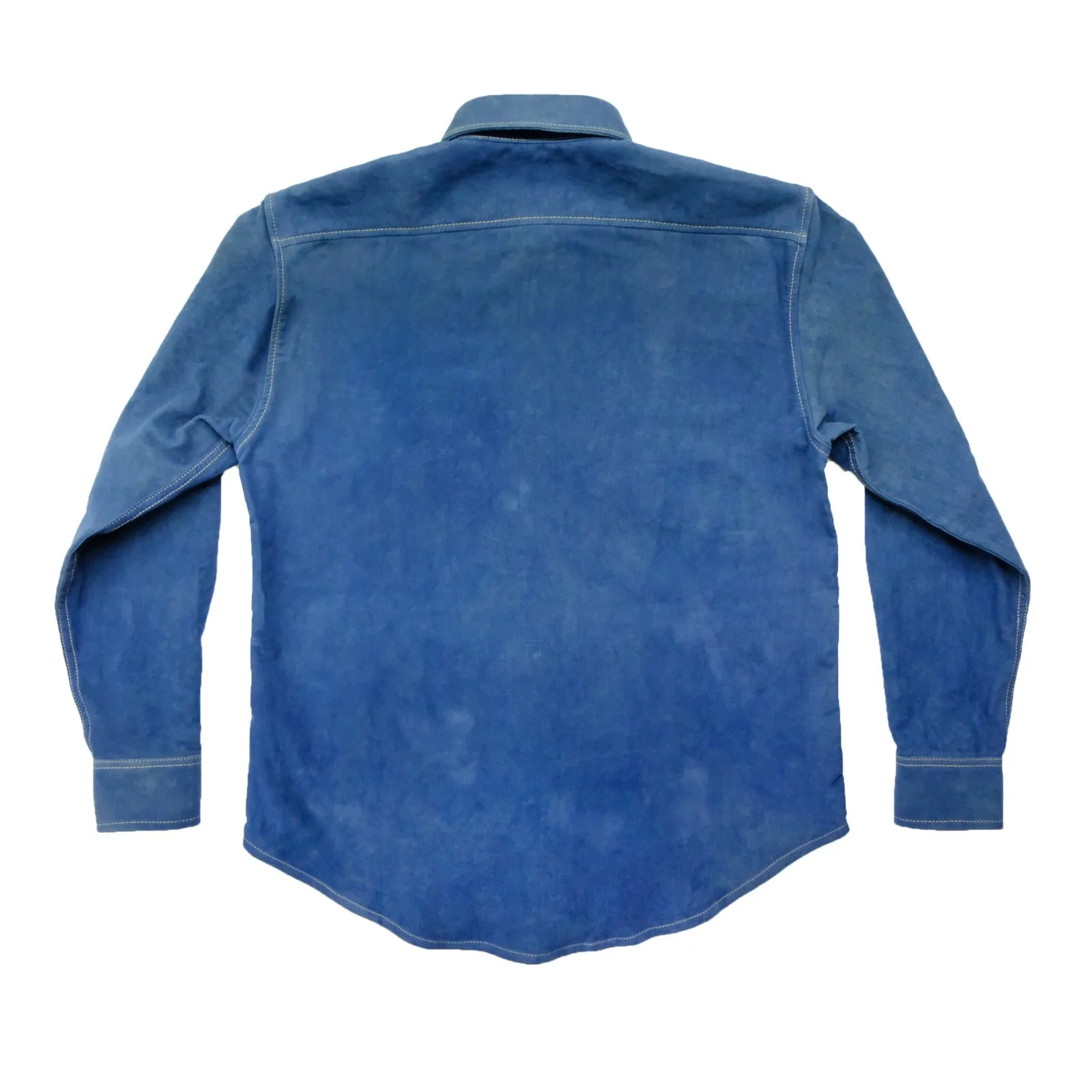 NATURAL INDIGO SUEDE SHACKET