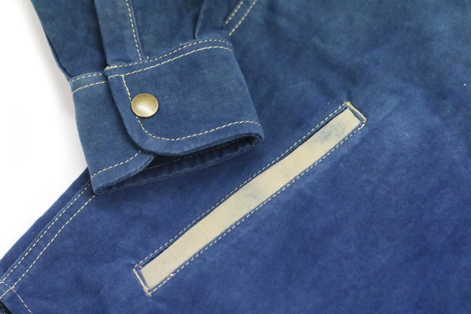 NATURAL INDIGO SUEDE SHACKET