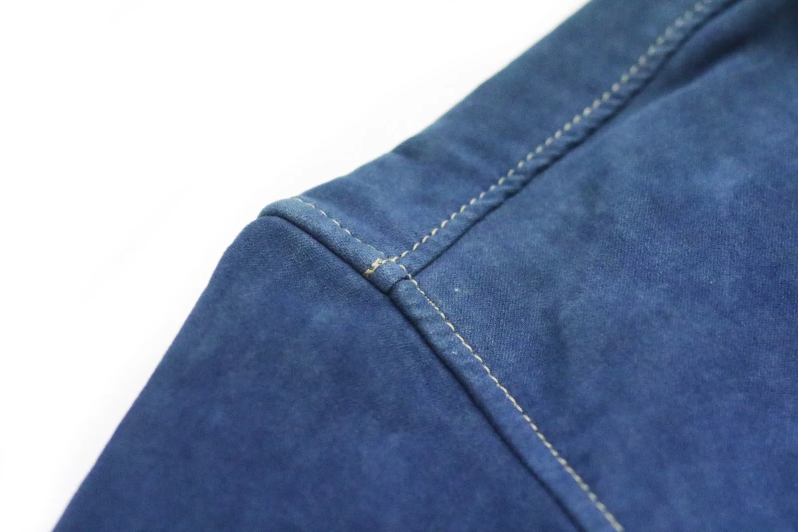 NATURAL INDIGO SUEDE SHACKET