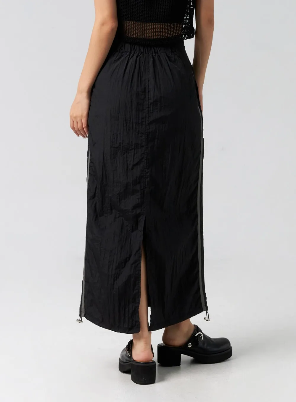 Nylon Banded Maxi Skirt CG310