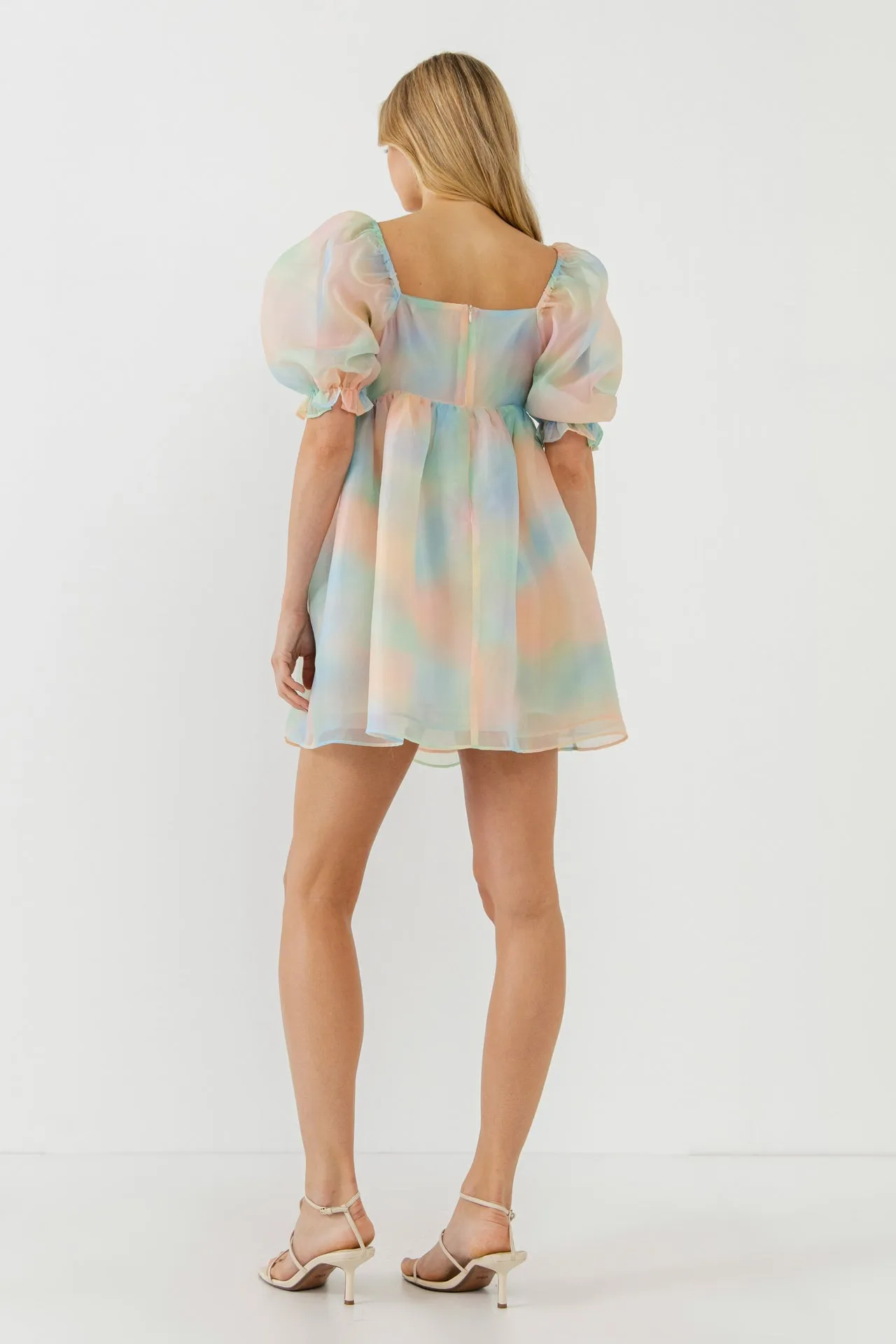 Ombre Puff MIni Dress