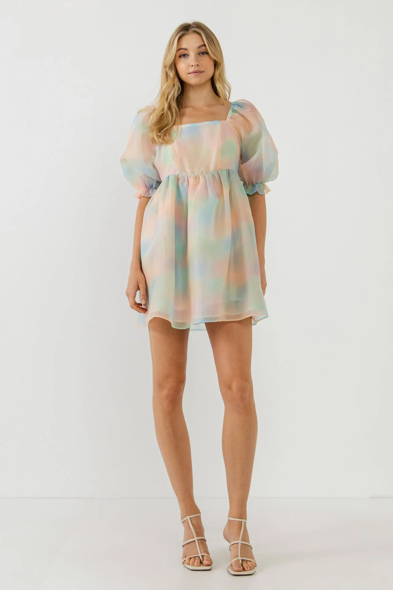 Ombre Puff MIni Dress