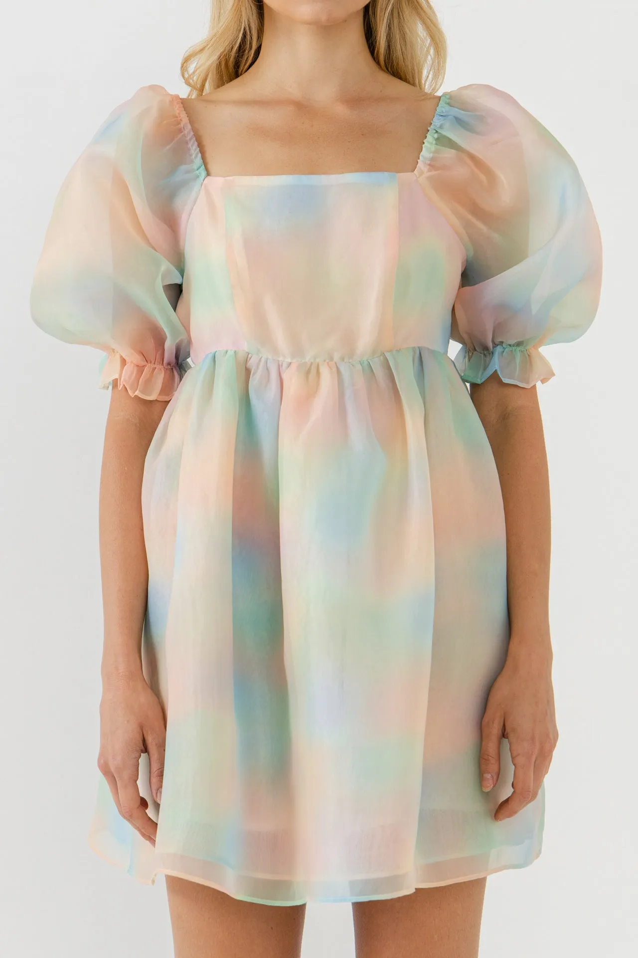 Ombre Puff MIni Dress