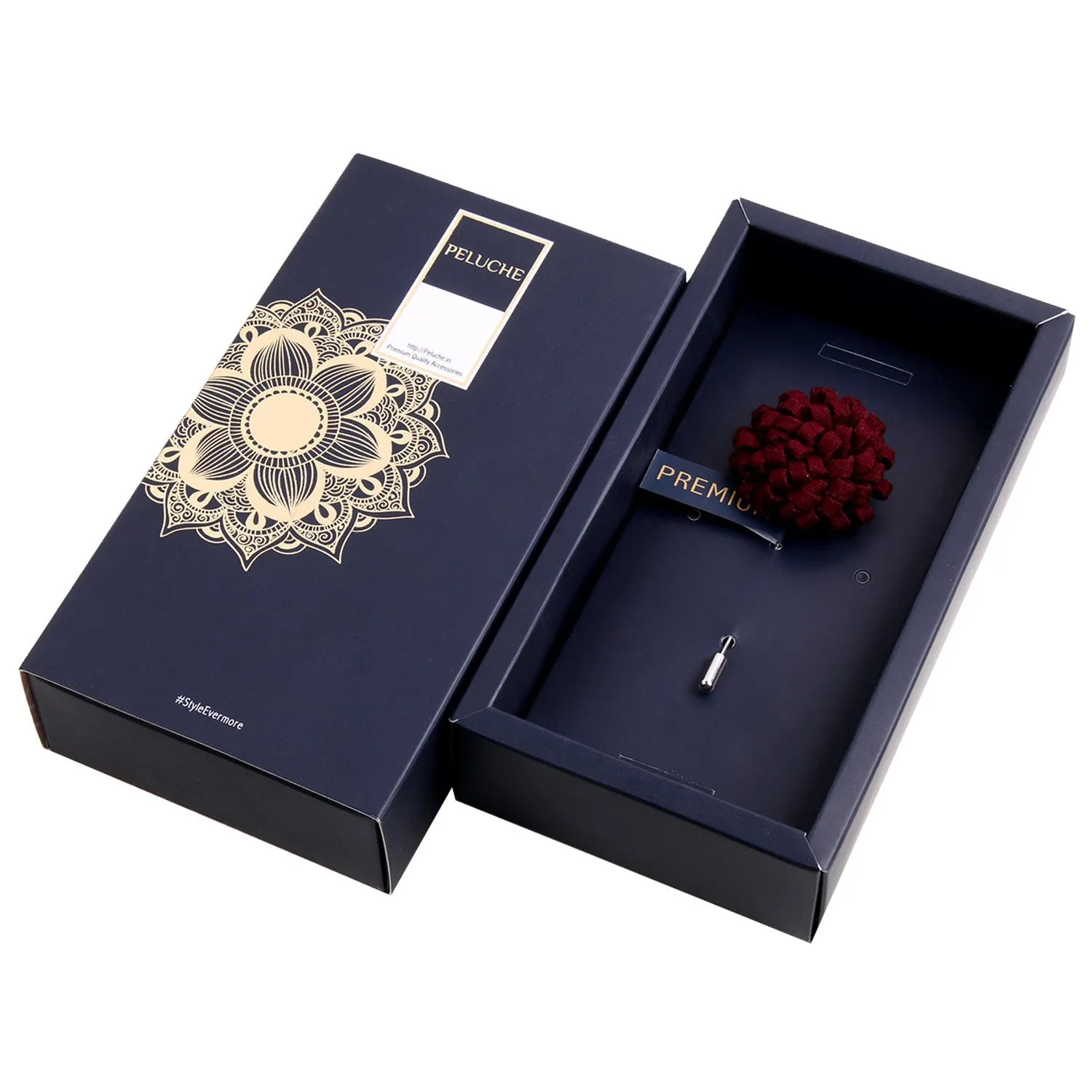 Peluche A Glorious Crescendo Maroon Brooch