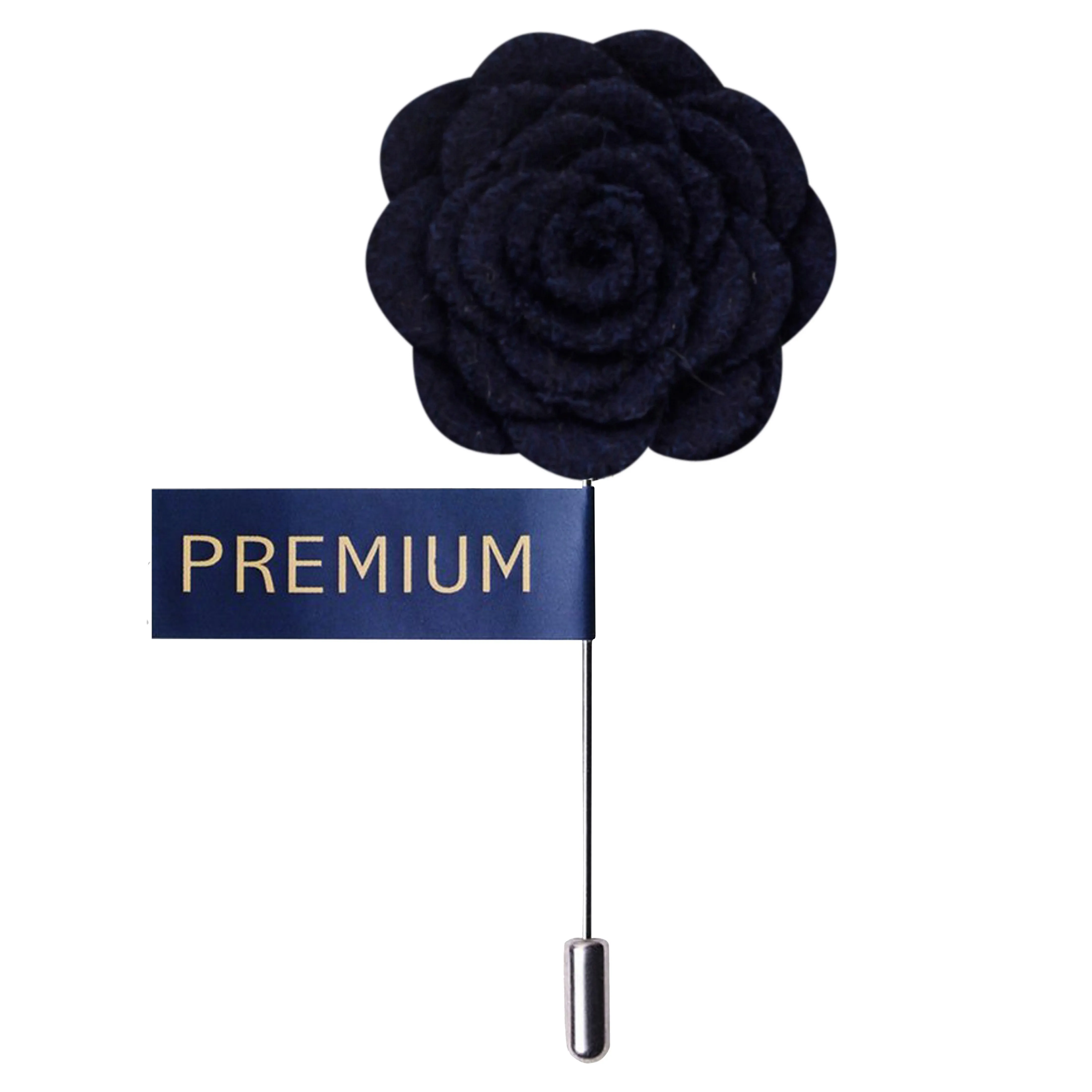 Peluche Blooming Charm Navy Blue Colored Brooch for Men