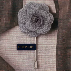 Peluche Brawny Delicacy Grey Brooch Lapel Pin