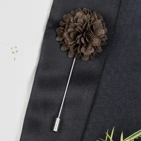 Peluche Ravishing Grey Brooch For Men