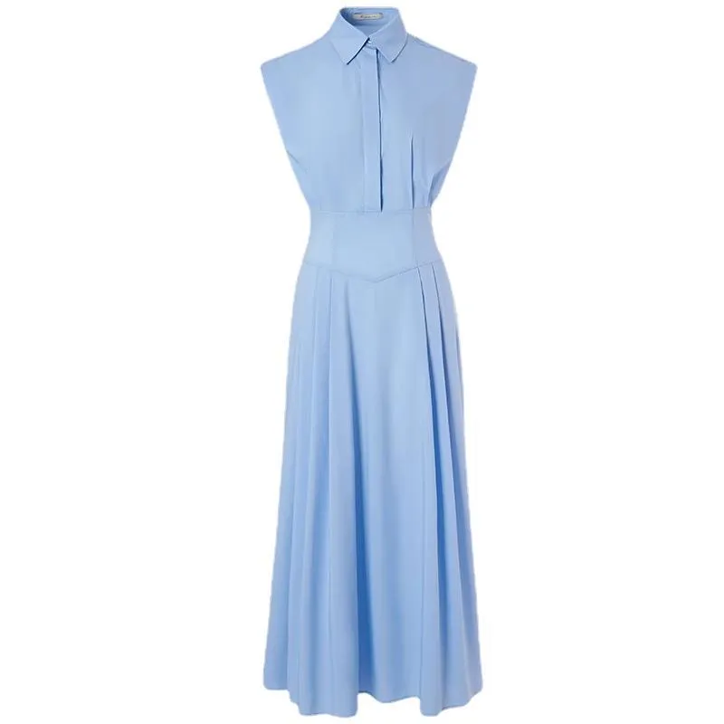 Pre Order:  Blue Polo Collar Dress