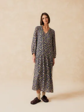 Printed Maxi Dress Blue