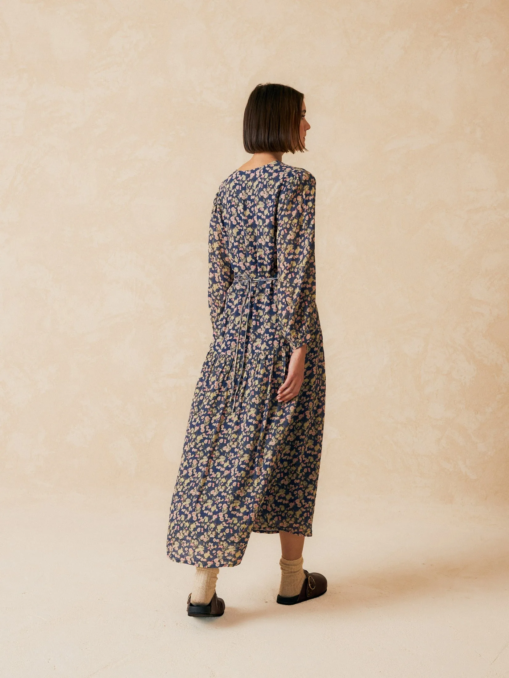 Printed Maxi Dress Blue