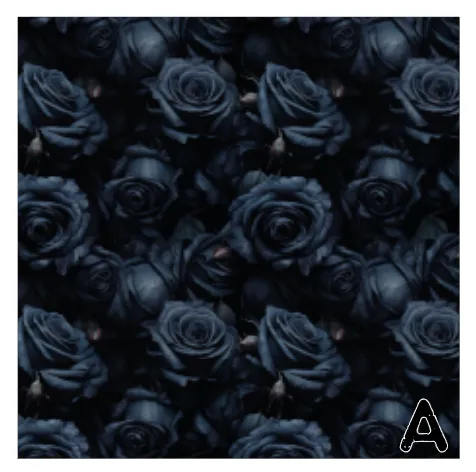 Printed Vinyl & HTV Black Roses Patterns 12 x 12 inch sheet