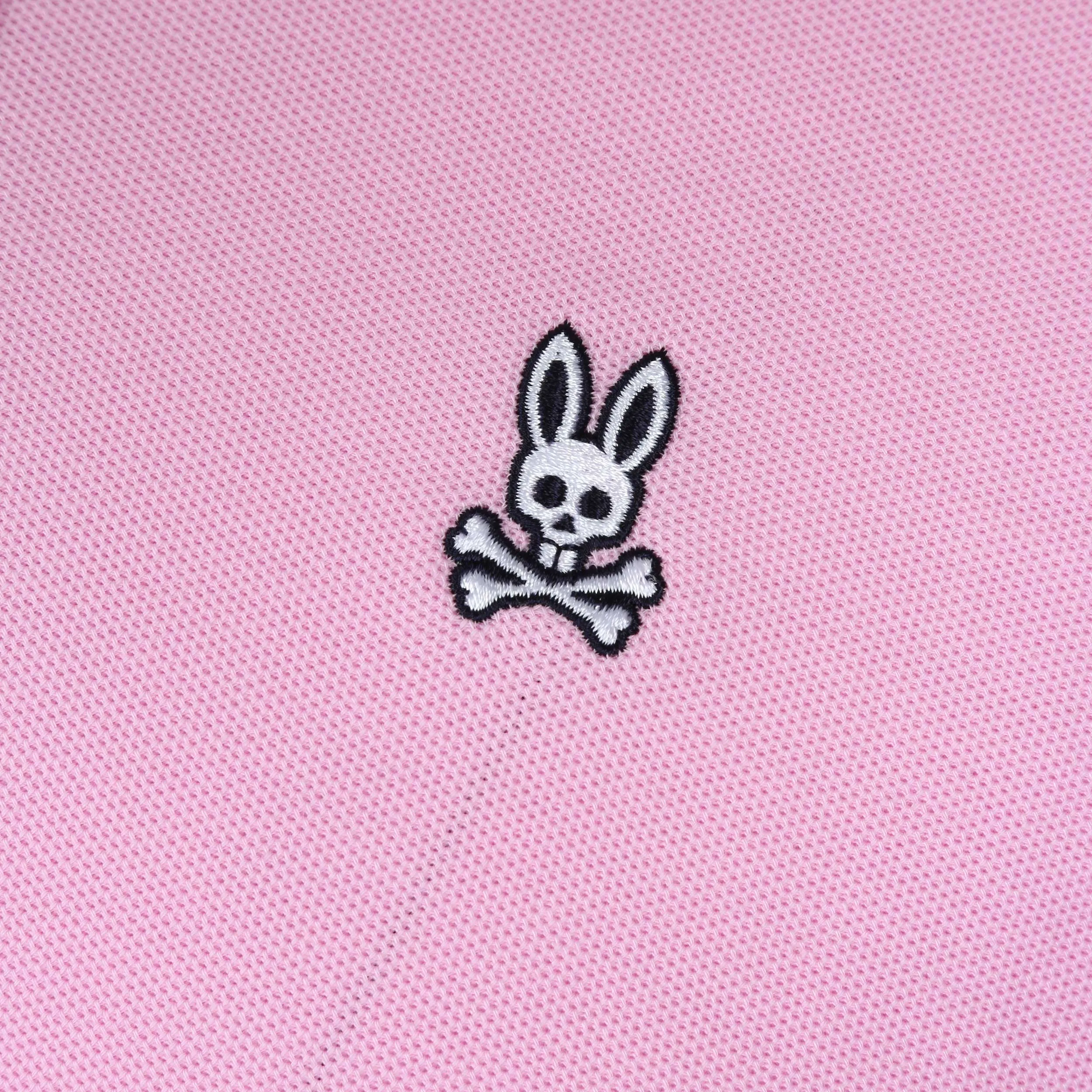 Psycho Bunny Speed Pique Polo Shirt in Pure Pink