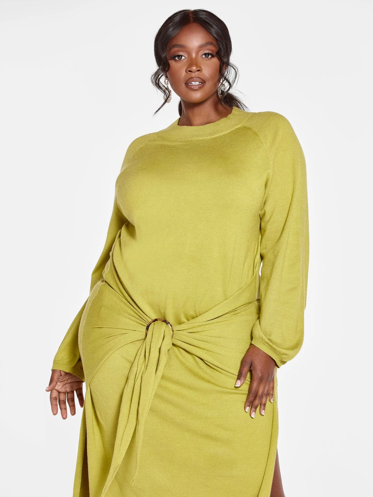 Quinn Tie Front Sweater Dress - Gabi Fresh x FTF