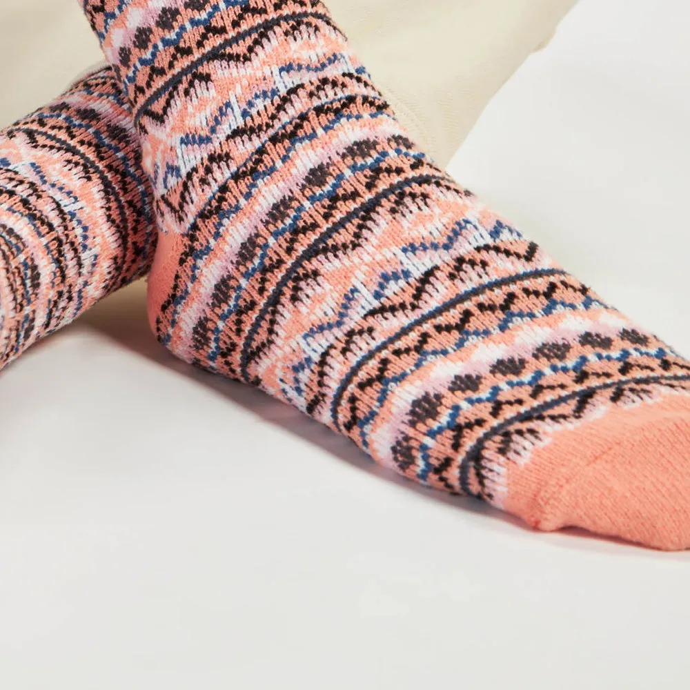 "Peach/Pink Softies" Crew Thermal Socks by YO Sox - Medium